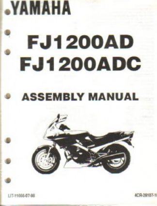 Official 1992 Yamaha FJ1200AD ADC Fairing Assembly Manual