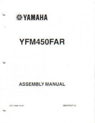 Official 2003 Yamaha YFM450FAR Factory Assembly Manual