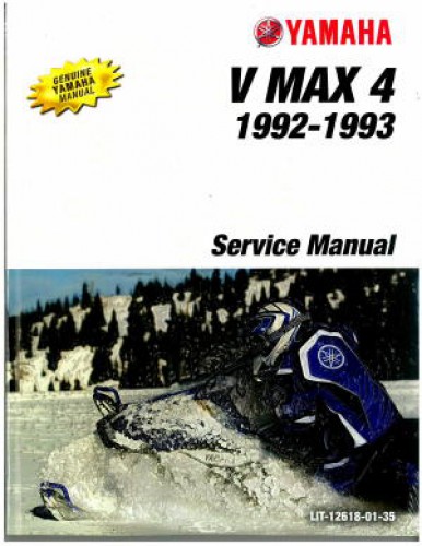 Official 1992-1993 Yamaha V Max 4 VX750 Snowmobile Factory Service Manual