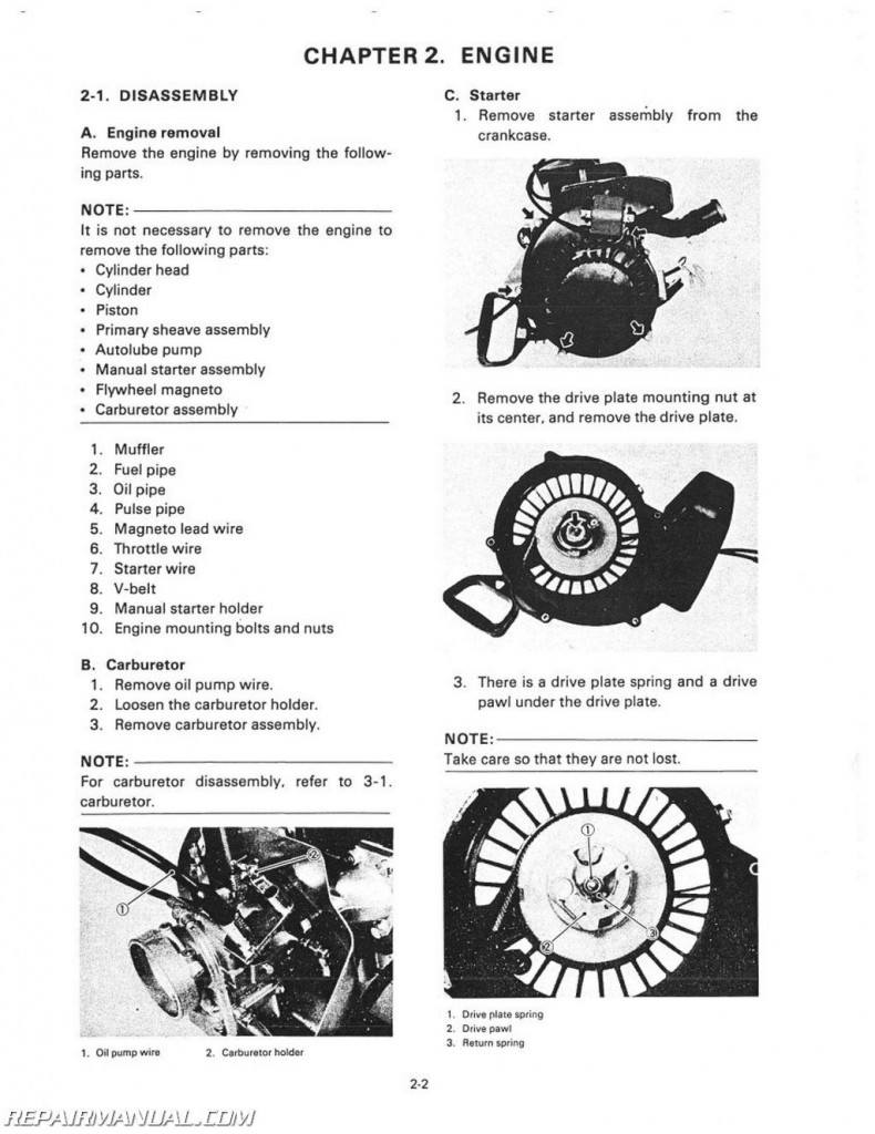 1979-1980 Yamaha Enticer ET300C D Snowmobile Service Manual