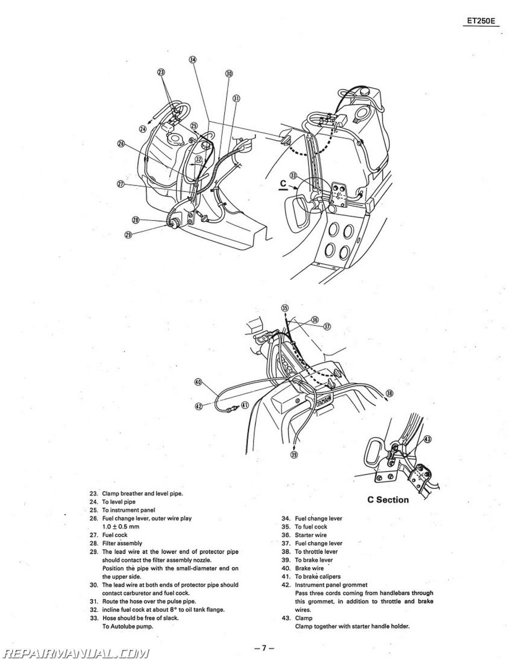 1978-1981 Yamaha Enticer ET250 Snowmobile Service Manual ...