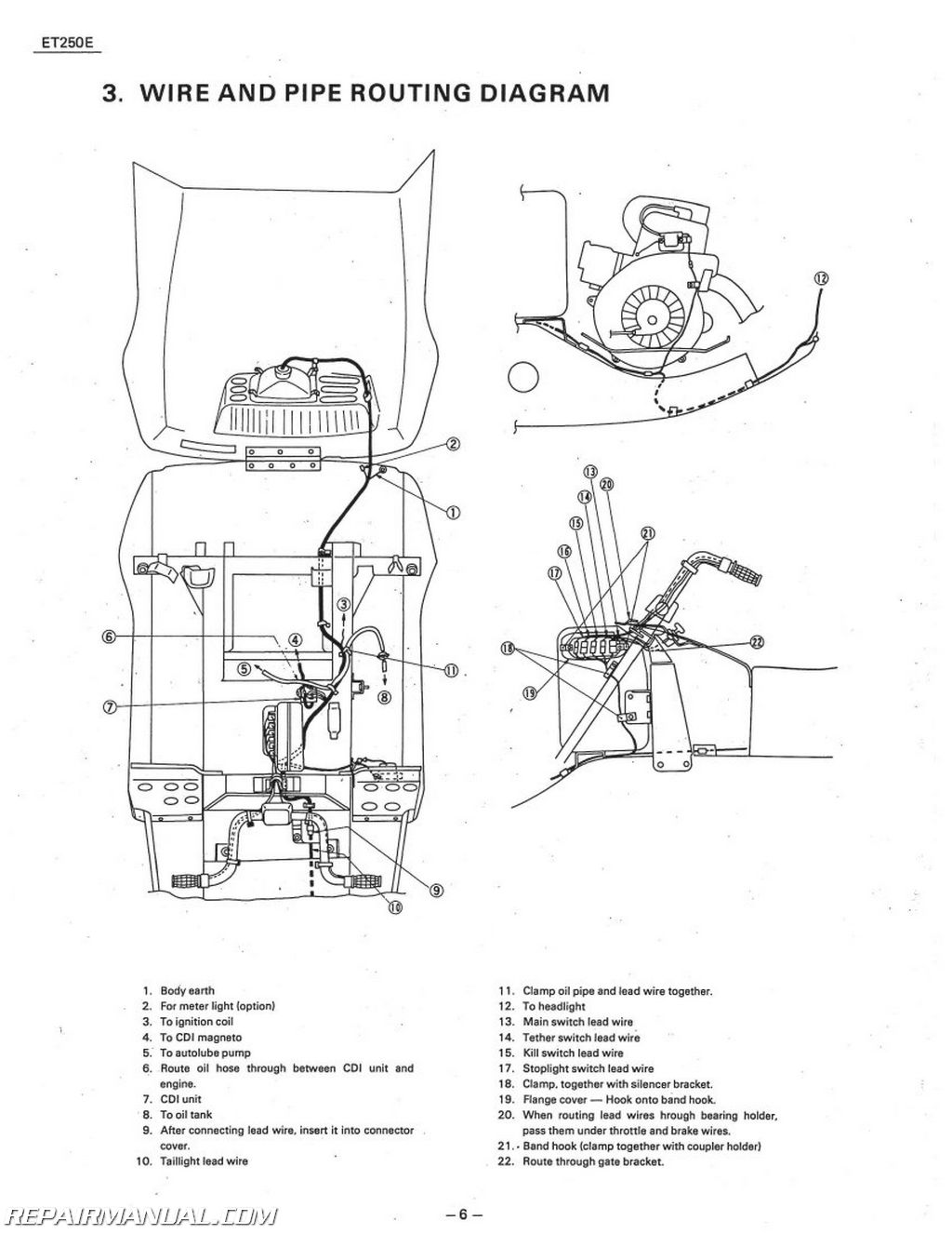 1978-1981 Yamaha Enticer ET250 Snowmobile Service Manual 06 ski doo wire diagram 