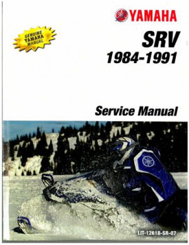 Official 1984-1991 Yamaha SR540 SRV Snowmobile Factory Service Manual