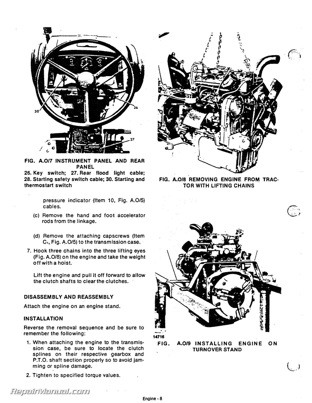 Long 460 Tractor Parts Manual 