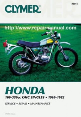Honda 100-350cc OHC Singles 1969-1982 Motorcycle Repair Manual Clymer