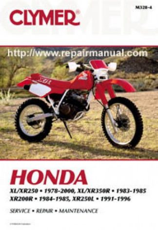 Clymer Honda XL XR250 1978-2000 XL XR350R 1983-1985 XR 200R 1984-1985 XR250L 1991-1996 Repair Manual