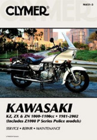 1981-2002 Kawasaki KZ1000 Z1000 Z1100 Police Repair Manual by Clymer