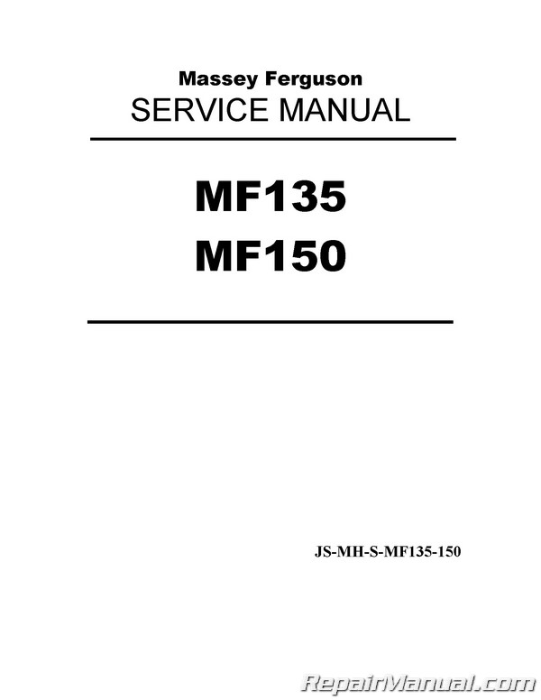 MASSEY FERGUSON MF135 MF150 MF165 TRACTOR WORKSHOP MANUAL 