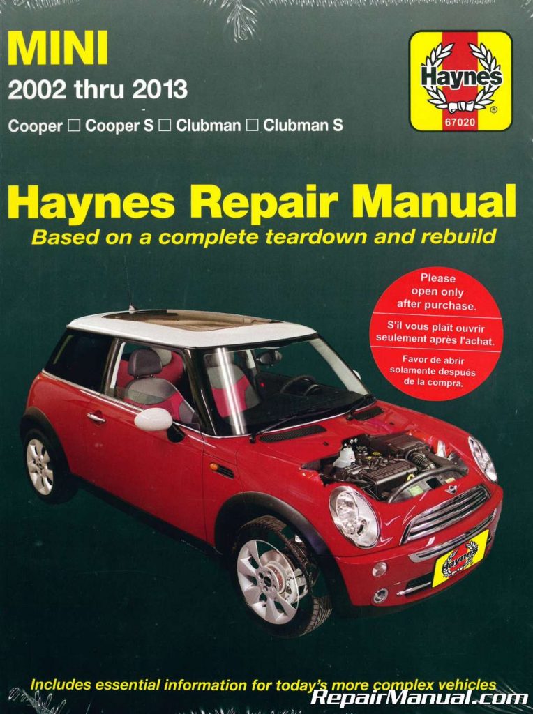 mini cooper workshop manual free download