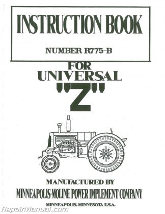 4STAR Minneapolis Moline Tractor Technical Service Shop Manual 4 STAR 