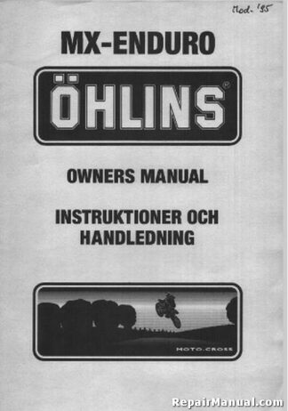 Official KTM OHLINS Shock Absorber Owners Manual