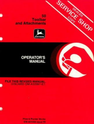 John Deere 50 Toolbar and Attachments Operators Manual