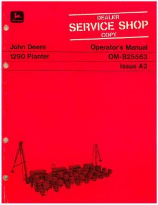 Used John Deere 1290 Planter Operators Manual