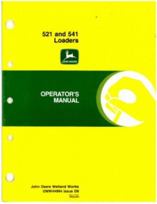 Used John Deere 890 Auger Platform With Hay Conditioner Operators Manual