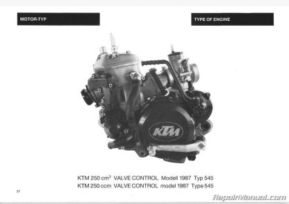 1987 KTM 250 MX Enduro Owners Repair Manual