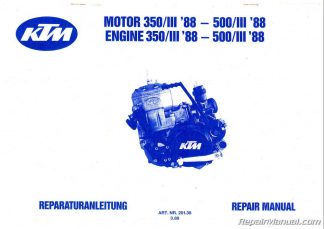 1988 KTM 350III 500III Engine Repair Manual