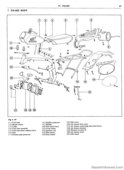 Honda MR50 Service Manual & Parts Manual 1974 - 1975
