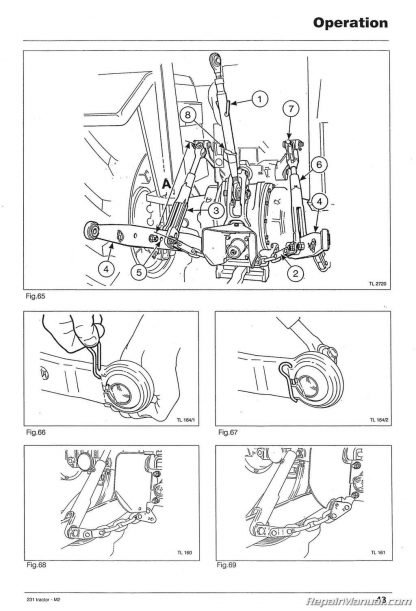 Massey Ferguson 231 Tractor Operator Instruction Book