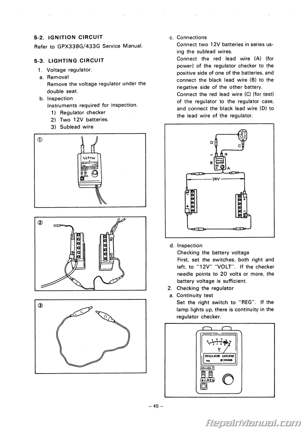 1976-1980 Yamaha Exciter Manual EX340 EX440 Snowmobile Repair 1980 mercury wiring harness diagram 