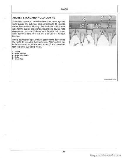John Deere 1217 1219 Mower Conditioners Operators Manual