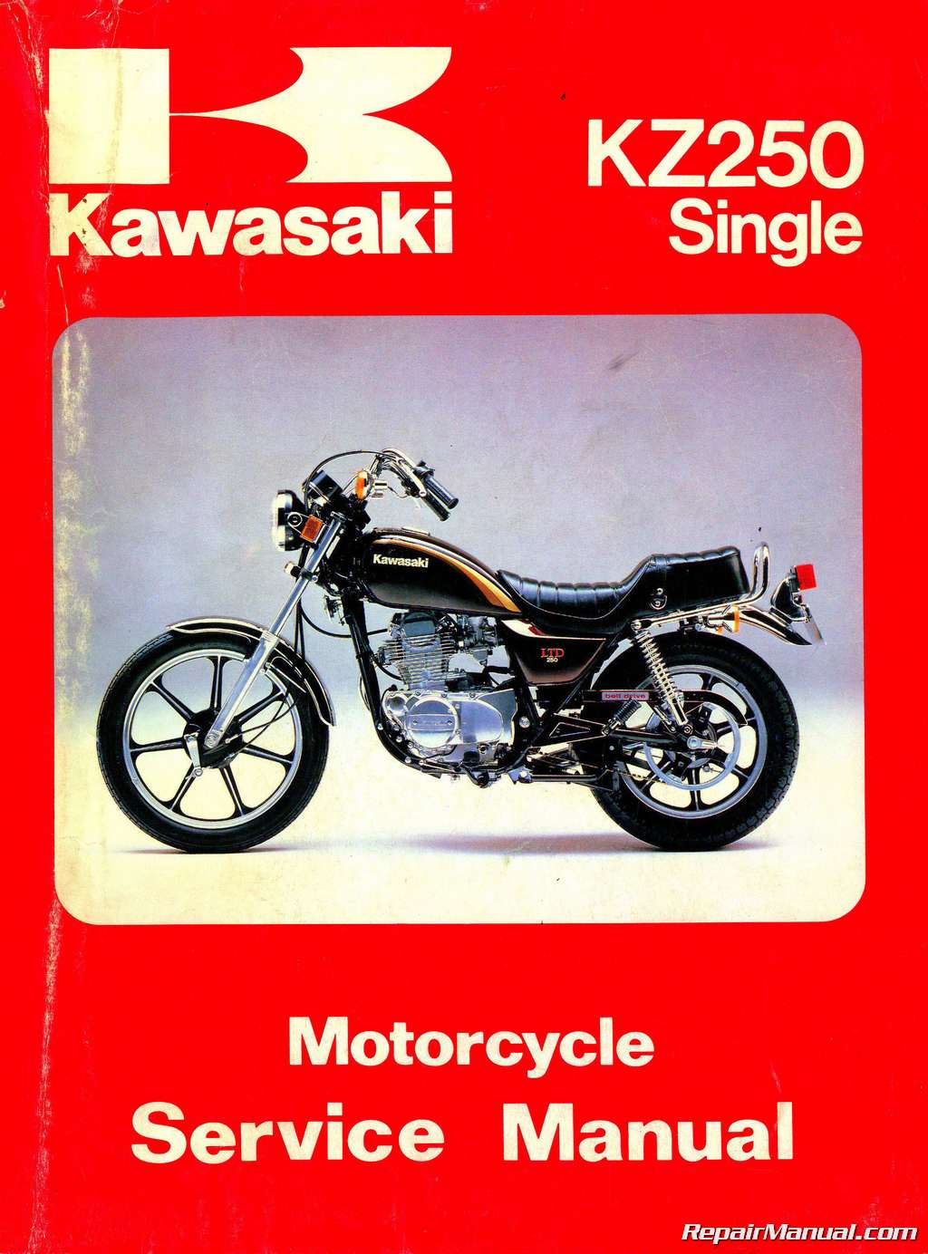 Compose Overtræder couscous 1980-1983 Kawasaki KZ250 Motorcycle Repair Service Manual