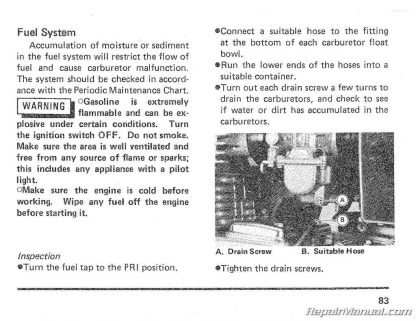 1983 Kawasaki KZ750F1 LTD Shaft Drive Owners Manual