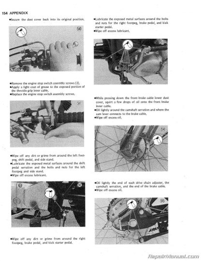Kawasaki KS125 KE125 1974 - 1985 Motorcycle Service Repair Manual