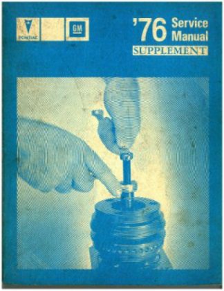 1976 Pontiac Service Manual Supplement Used