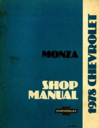 Used 1978 Chevrolet Monza Service Manual