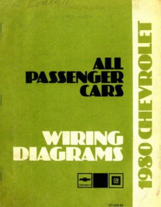 Used 1980 Chevrolet All Passenger Cars Wiring Diagram Manual