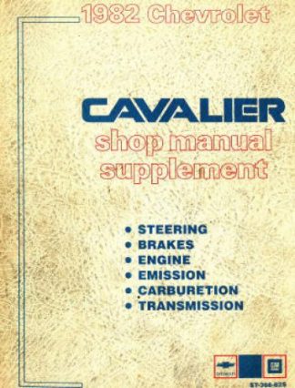 1982 Chevrolet Cavalier Shop Manual Supplement Used