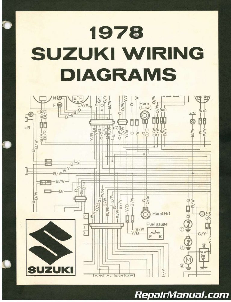 1978 Suzuki Wiring Diagram Manual
