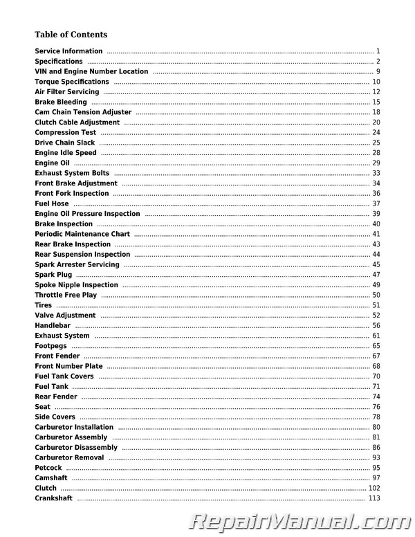 Suzuki DR-Z125 Kawasaki KLX125 Cyclepedia Printed Service Manual