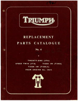 Triumph C Range Replacement Parts Manualue Number 4