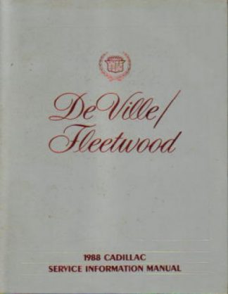 1988 Cadillac Fleetwood and Deville Service Manual Used