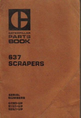 Used Caterpillar 637 Scrapers Factory Parts Manual