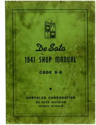 Used 1941 De Soto Shop Manual