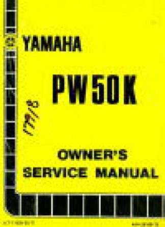 Used Official 1983 Yamaha PW50K Y-Zinger Factory Service Manual