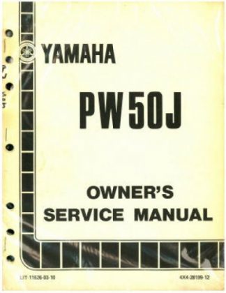 Used Official 1982 Yamaha PW50J Factory Service Manual