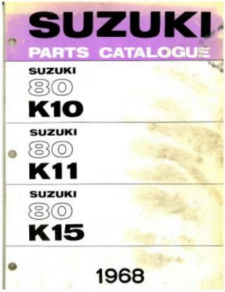 Official 1968 Suzuki 80 K15 Parts List Factory Parts Manual