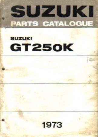 Official 1973 Suzuki GT250K Hustler Factory Parts Manual