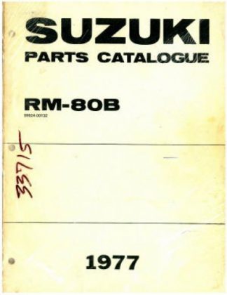 Used Official 1977 Suzuki RM80B Parts Manual