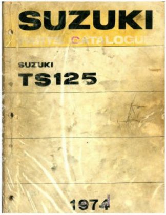 Used Official 1974 Suzuki TS125L Duster Factory Parts Manual