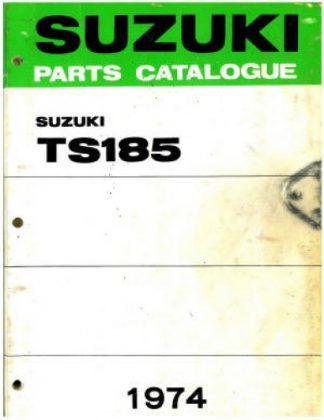 Official 1974 Suzuki TS185L Sierra Parts List Factory Parts Manual