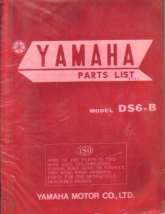 1970 Yamaha DS6-B 250 Parts List Factory Parts Manual