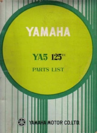 Used Official 1961 Yamaha YA5 125cc Factory Parts Manual
