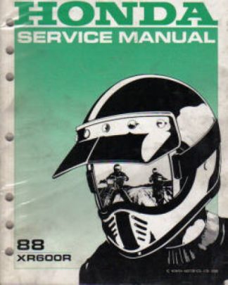 Used Official 1988 Honda XR600R Factory Shop Manual