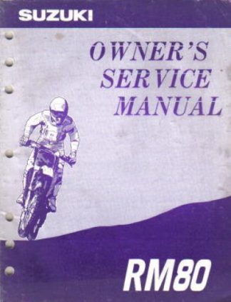 Used Official 1993 Suzuki RM80P Factory Owners Service Manual