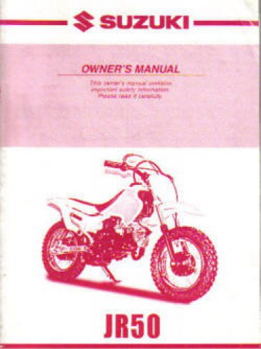 Official 2000 Suzuki JR50Y Owners Manual