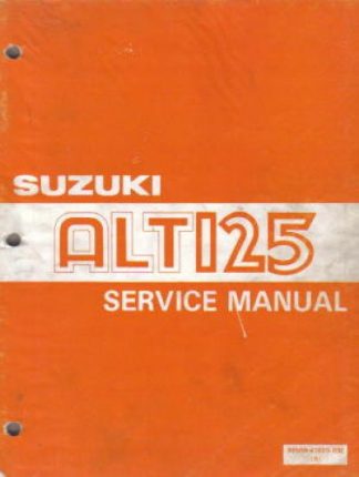 Used Official 1983-1986 Suzuki ALT125 Factory Service Manual